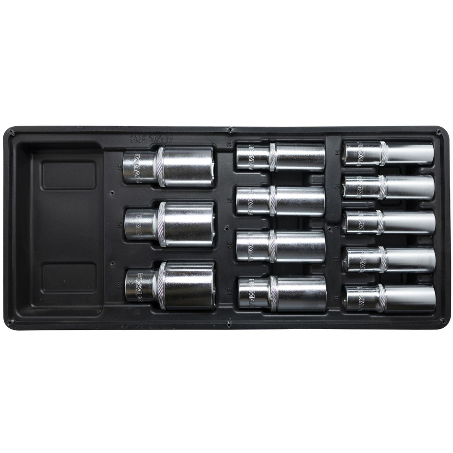 FIXMAN Tray 12 Piece 1/2' Drive Deep Sockets